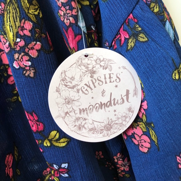 Gypsies & Moondust Floral Kimono NWT Size: M - Picture 5 of 6